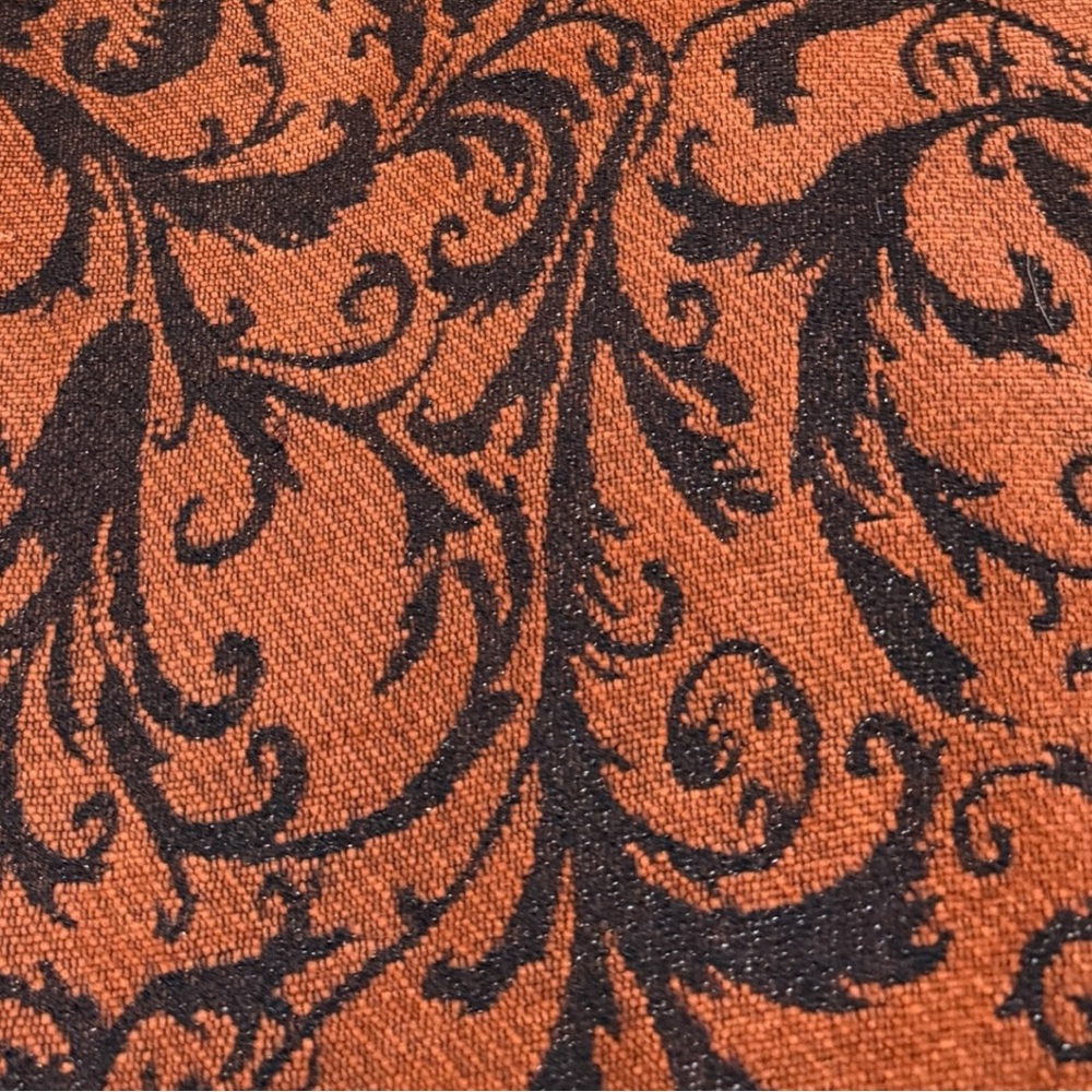 Vintage Burnt Sienna & Black Swirl Pattern Embrodered Blazer Shacket - Picture 8 of 11
